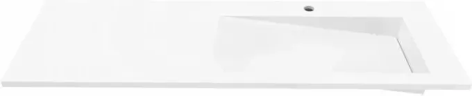 Раковина  Cristalstone Linea Ideal 130X45Cm Prawa Biały Satynowy Mat (U1300MBPOLBCR) Киев - изображение 1