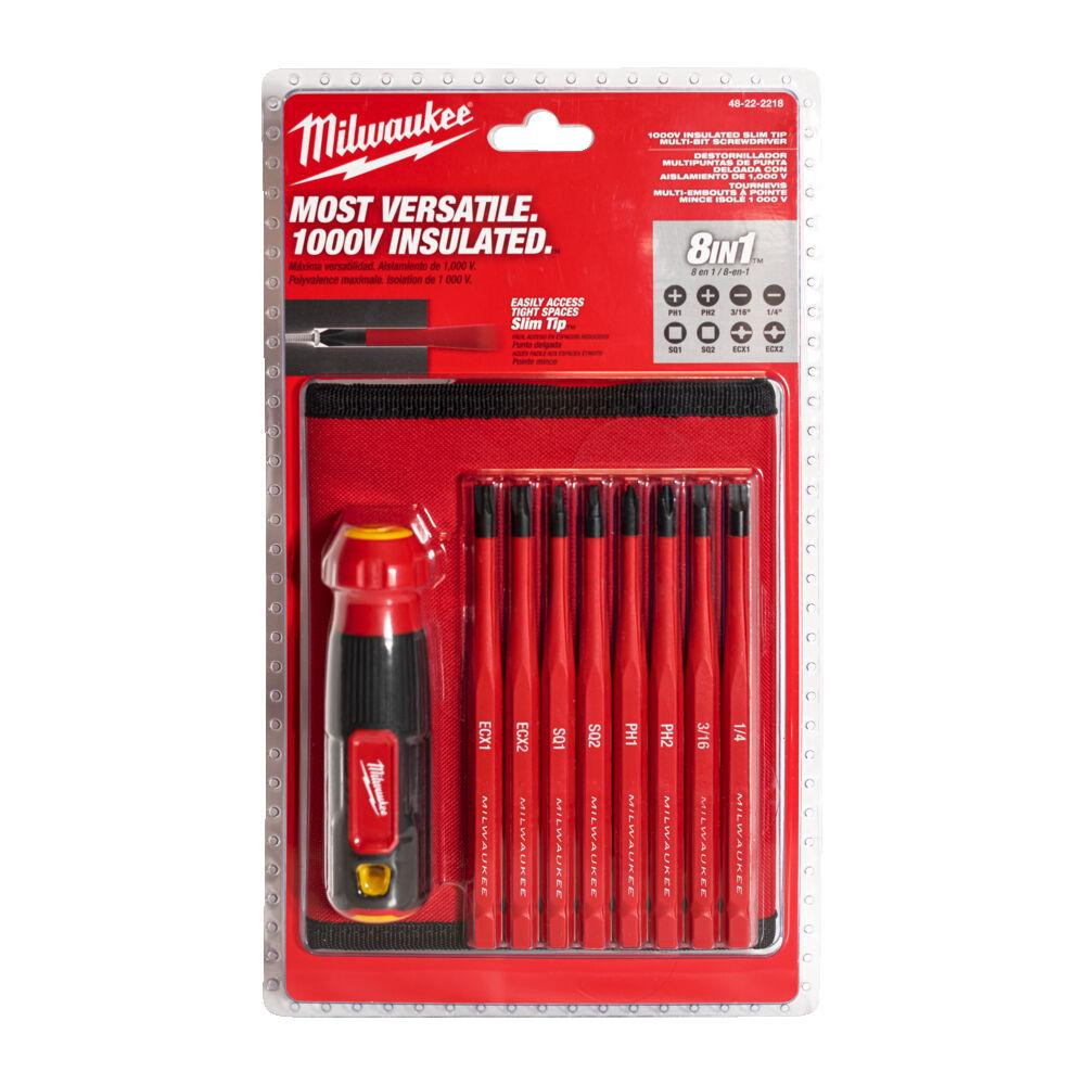 Набір прецезійних викруток VDE MILWAUKEE 10-в-1 (ручка VDE + 10 біт VDE, текстильний чохол) Одеса - фото 5