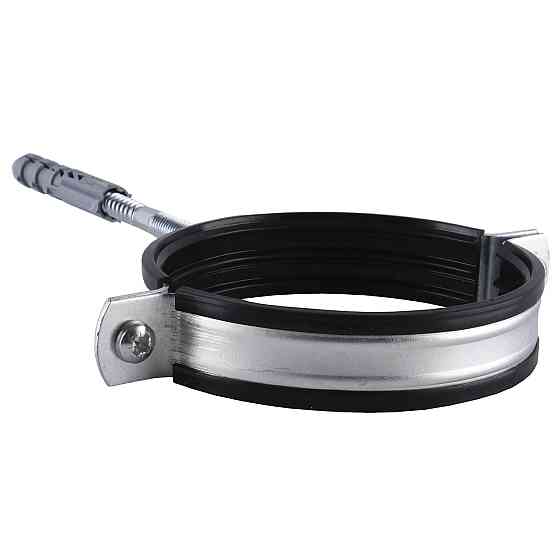 Хомут трубный SOLOMON (комплект) 4″, 108-118мм з винтом 10х120 c дюбелем Київ