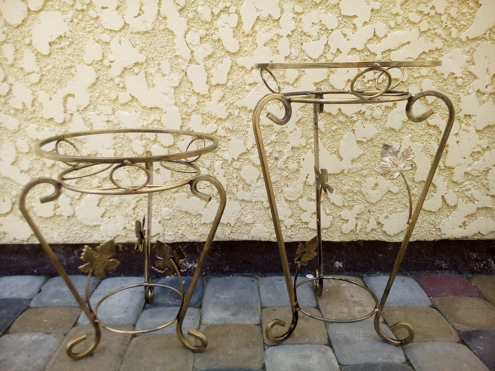 Подставка кованая средняя для цветов на 1 вазон, стойка под цветы, вазон Киев - изображение 6