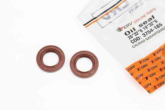 Сальники к-кт 2шт (19x32x6; 20x32x6) колінвала, Honda DIO AF56, коричневі, від 10шт -20% Київ