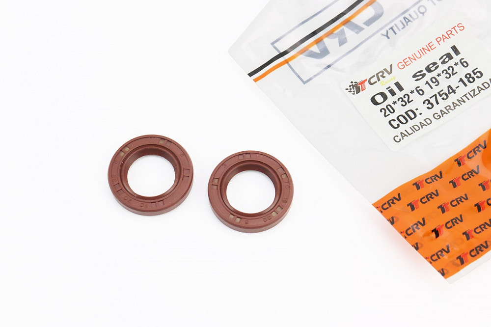 Сальники к-кт 2шт (19x32x6; 20x32x6) колінвала, Honda DIO AF56, коричневі, від 10шт -20% Київ - фото 1