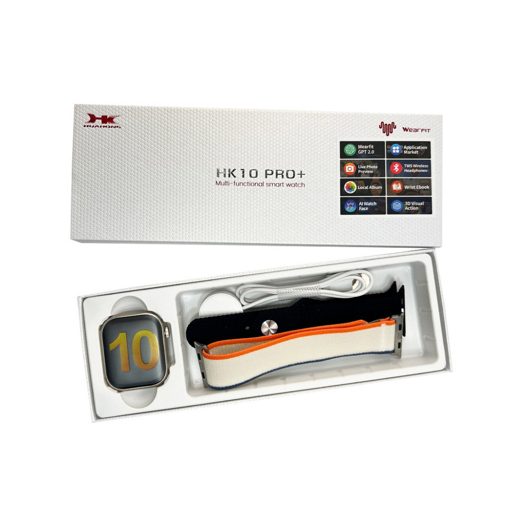 Смарт-годинник HK 10 Pro Plus 46mm. 260 mAh. IP67+Amoled Gold-Black Київ - фото 2