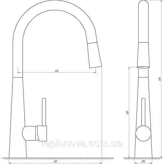 Змішувач для кухні Globus Lux LAZER GLLR-1033-StSTEEL Чернівці