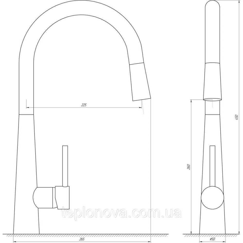 Змішувач для кухні Globus Lux LAZER GLLR-1033-StSTEEL Чернівці - фото 6