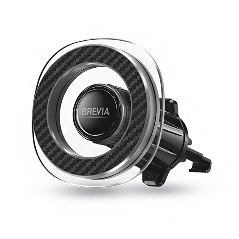 Тримач телефону автомобільний Brevia AirVent Ultra Сrystal MagRING на дефлектор, магнітний Magsafe Львів - фото 1