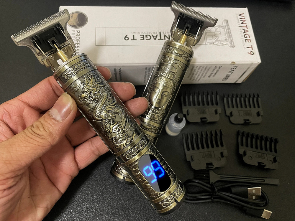 Триммер для стрижки волос окантовки бороды аккумулятор 800мАч USB AC Prof Vintage T9-02 Киев - изображение 3