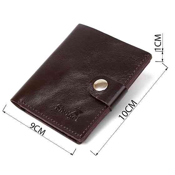 Стильне шкіряне портмоне для чоловіків Shvigel 16485 Коричневий Київ