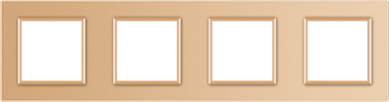 LIVOLO Рамка 4-постова LIVOLO, загартоване скло, золота, 294×80 мм (VL-P7E/E/E/E-8A) Коломия