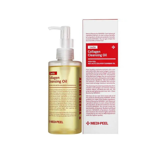 Гідрофільна олія з пробіотиками та колагеном Red Lacto Collagen Cleansing Oil Medi-Peel 200 мл Винница - изображение 1