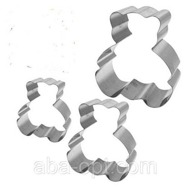 Набір вирубок з нержавіючої сталі Ведмедик (3 шт) Одеса - фото 1