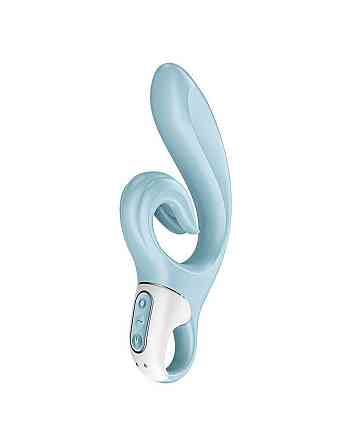 Вибратор-кролик Satisfyer Love Me Blue, гибкий, отросток с тройным кончиком Sex Aura Киев