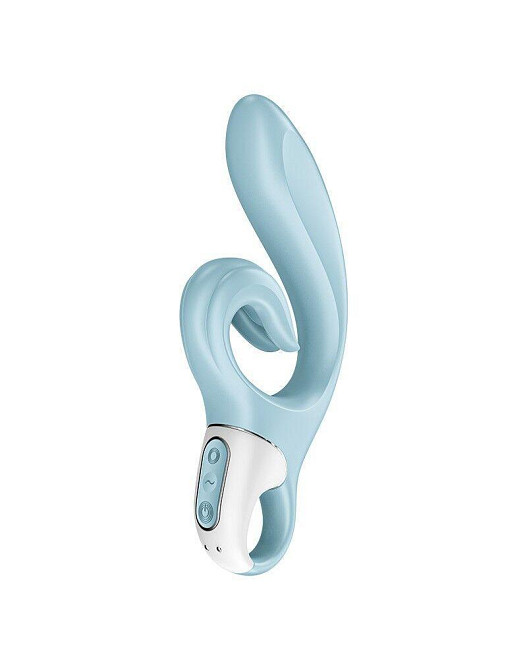 Вібратор-кролик Satisfyer Love Me Blue, гнучкий, відросток з потрійним кінчиком Sex Aura Київ - фото 2