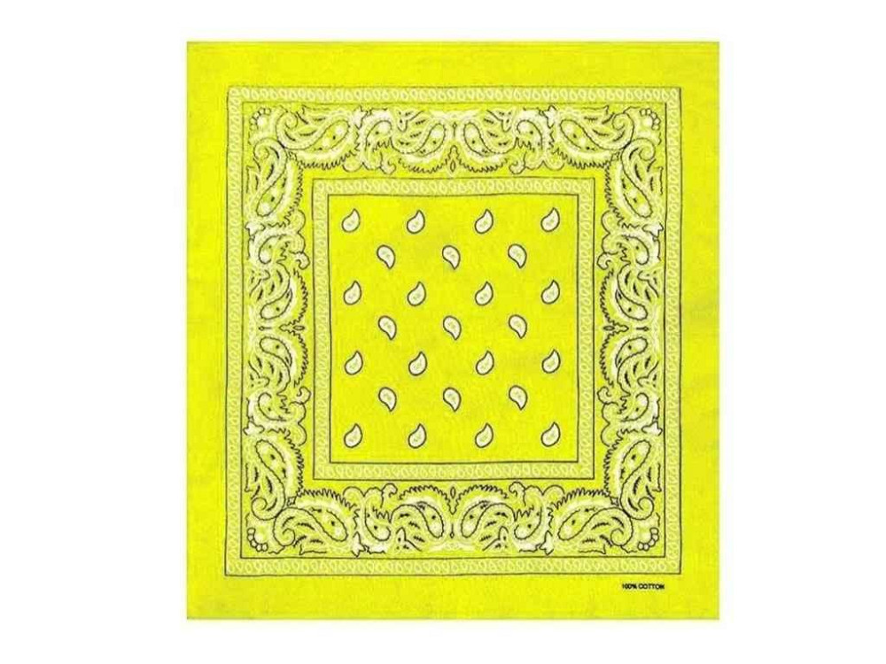 Бандана жовтий класична арт.1-14 р.55*55 ТМ SHAPKI Київ - фото 1