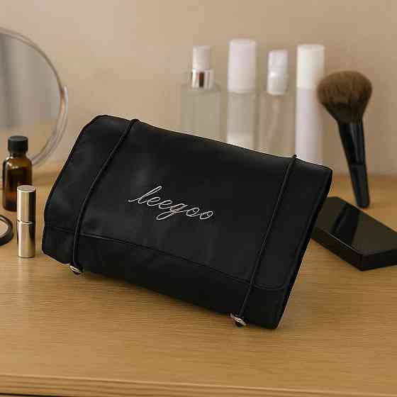 Косметичка для макияжа портативная, 4 съемных отделения на липучках, черная Каменец-Подольский