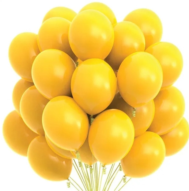 Шарики латексные пастель желтый 12'' 30см Киев - изображение 1