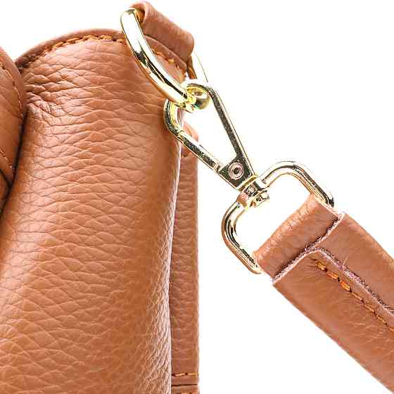 Практичная женская сумка на три отделения из натуральной кожи sale_15123 Vintage Рыжий Киев