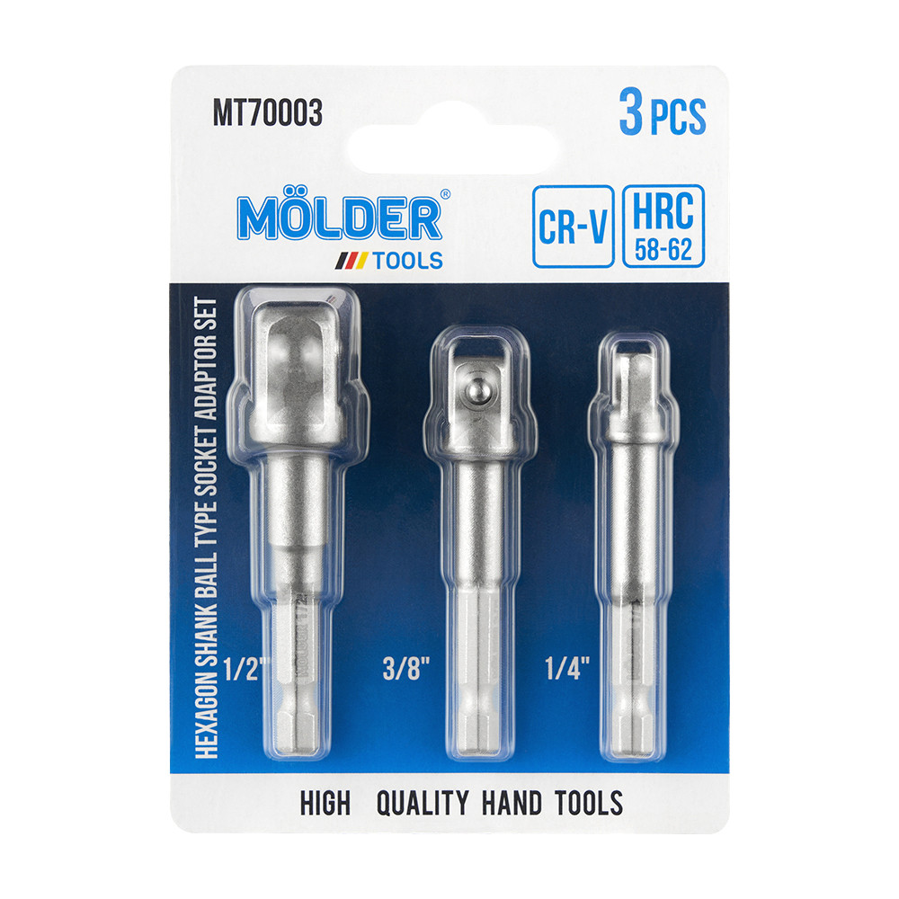 Набор переходников Molder для торцевых головок из Hex 1/4