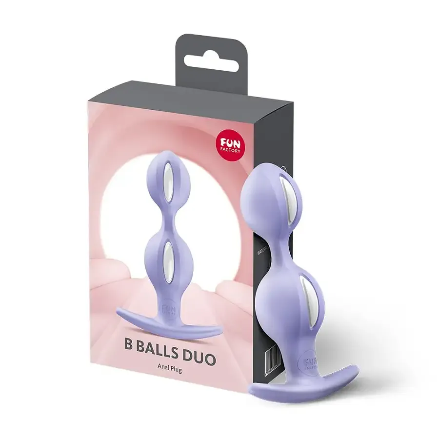 Анальные шарики Fun Factory B BALLS DUO Purple, эффект вибрации, диаметр 3,2 и 3,6 см Львов - изображение 3