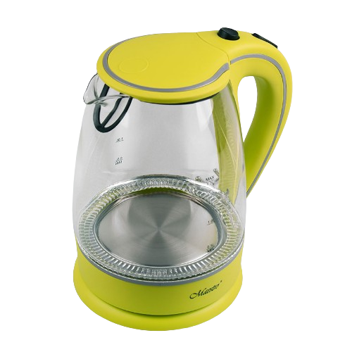 Електрочайник 1,7л 1850-2200W скло (диск) зелений MR-064-GREEN Maestro Житомир - изображение 1