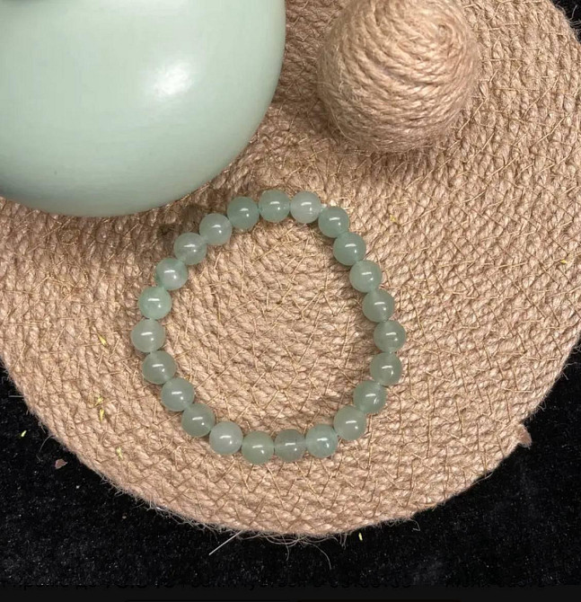 Браслет из зеленого авантюрина 8 мм на резинке Киев - изображение 3