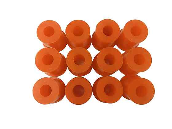 Втулка ГАЗ 3110, 31029, 3102, 2410, 2401 поліуретан оранжевий (к-кт 12 шт) ресори Мукачево