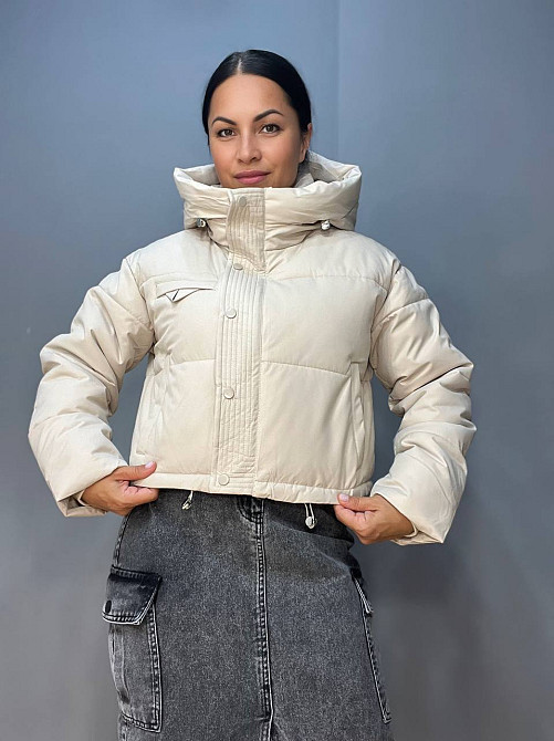 Куртка жіноча Lady Yep 9021 коротка з капюшоном демісезонна молочна, молочний, 46 Одеса - фото 3