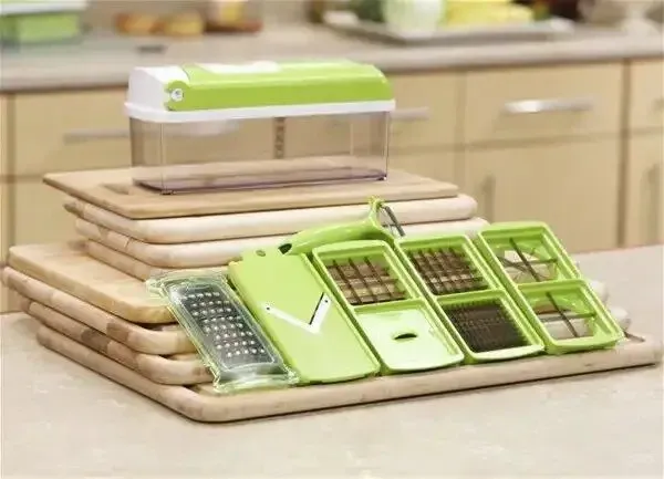 Овощерезка Nicer Dicer Plus многофункциональная кухонная с контейнером и сменными насадками Одесса - изображение 5
