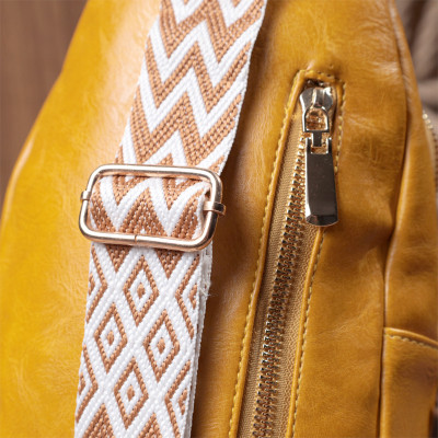 Сумка Vintage З гладкої екошкіри Жовта (22769) Вінниця - фото 5