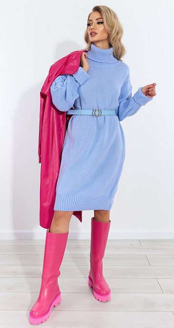 В'язаний об'ємний светр плаття з візерунком (42-48) Київ - фото 4