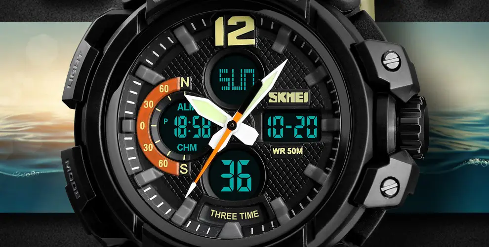 Мужские наручные часы Skmei 1343 Halk Зеленый Винница - изображение 10