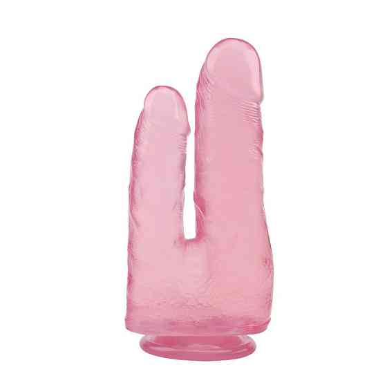Фаллоимитатор двойной Chisa Hi-Rubber 7.9 на присоске, розовый Sex Aura Киев