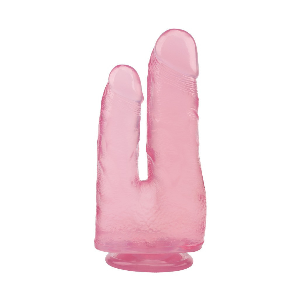 Фаллоимитатор двойной Chisa Hi-Rubber 7.9 на присоске, розовый Sex Aura Киев - изображение 3