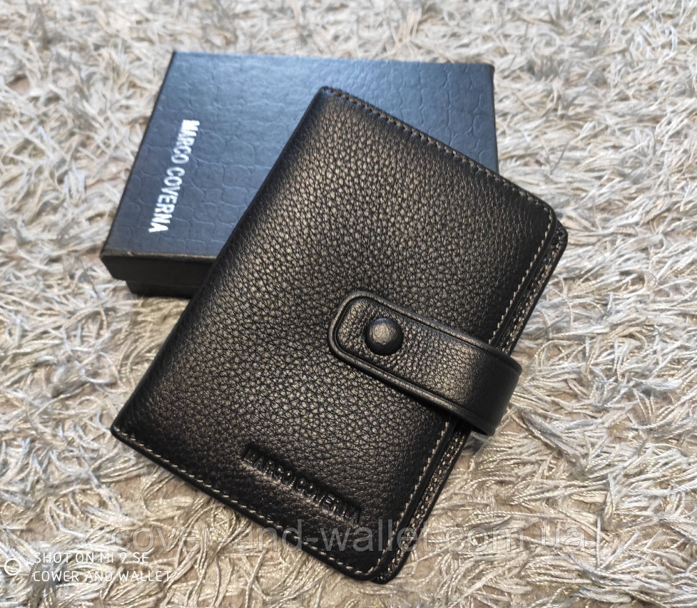 Маленький кожаный кошелёк красного цвета на много карточек Marco Coverna Киев - изображение 8