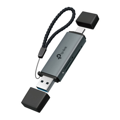 Считыватель флеш-карт TP-Link USB-C + USB 2.0 SD + TF silver (UA430D) Винница - изображение 1
