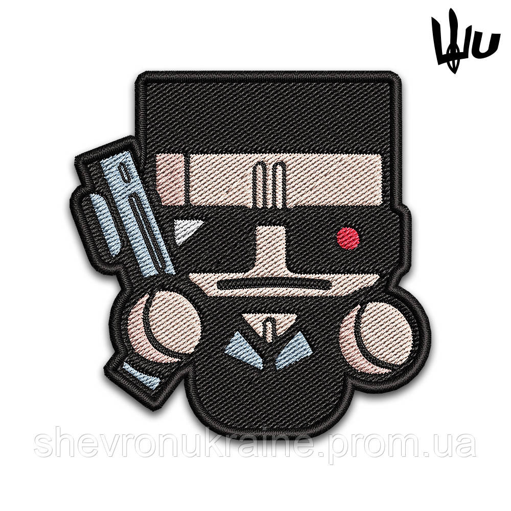 Шеврон под заказ ТЕРМИНАТОР (Срок изготовки 3-5 дней. На липучке) Размер 7x7см Киев - изображение 1