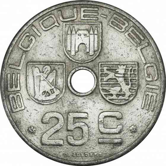 25 сантимів. 1943 рік, Бельгія. (BELGIQUE - BELGIE) Полтава