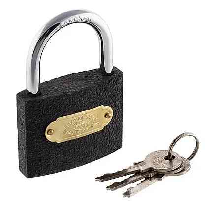 Замок навісний 32 мм з ключем сірий Київ