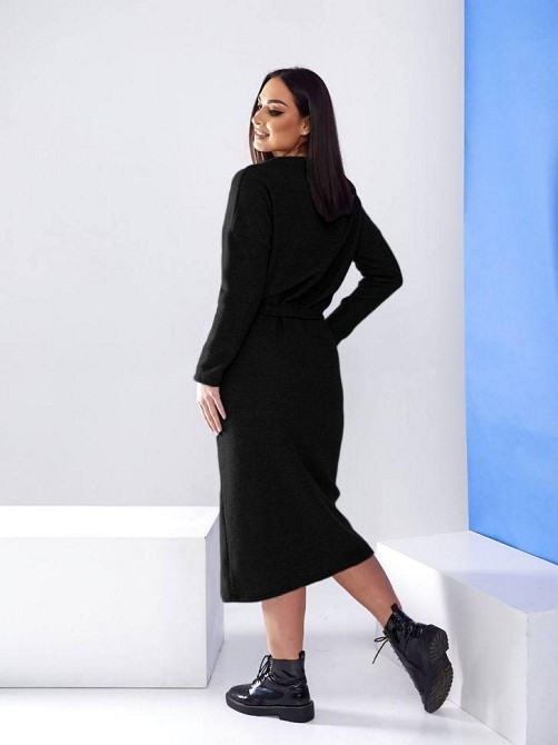 Довга ангорова сукня з поясом "Juliette" оптом | Норма і батал Київ - фото 7