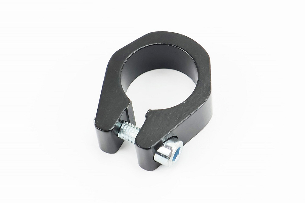 Затискач (хомут) труби сидіння MTB 25,4мм, алюмінієвий, чорний Київ - фото 1