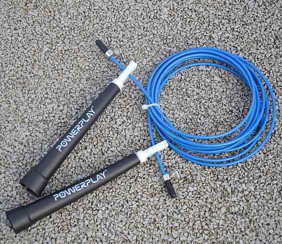 Скакалка швидкісна PowerPlay 4202 Ultra Speed Rope Синя (2,9m.) Луцьк
