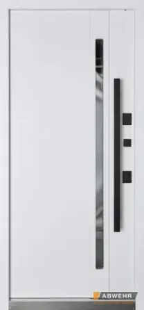 Вхідні двері з терморозривом Abwehr Termix Carat Метал Lampre  Black Wood + Vinori Біла 960*2050 мм Київ