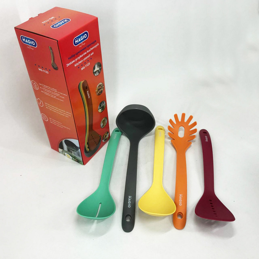 Силіконові кухонні прилади для готування, Набір кухарського, Набір кухонного начиння на підставці CG-15 Львів - фото 6