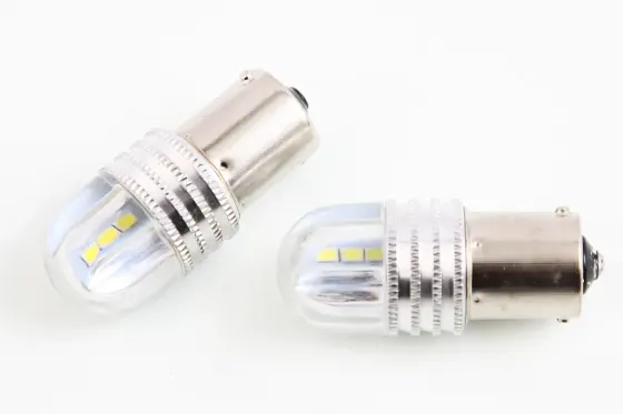 Лампа диодная 12В T25   6-SMD 3030 стекло с радиатором Cyclone (2 шт.) Винница