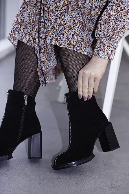 Черевики жіночі ARLEN чорні замша натуральна каблук 9см 37р (3042) Коломия - фото 5