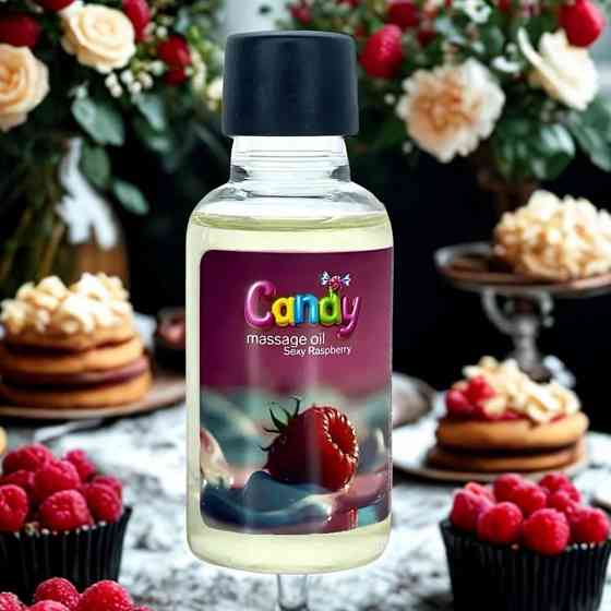 Массажное масло Candy Massage Oil Sexy Raspberry з ароматом малины, 50 мл Sex Aura Киев