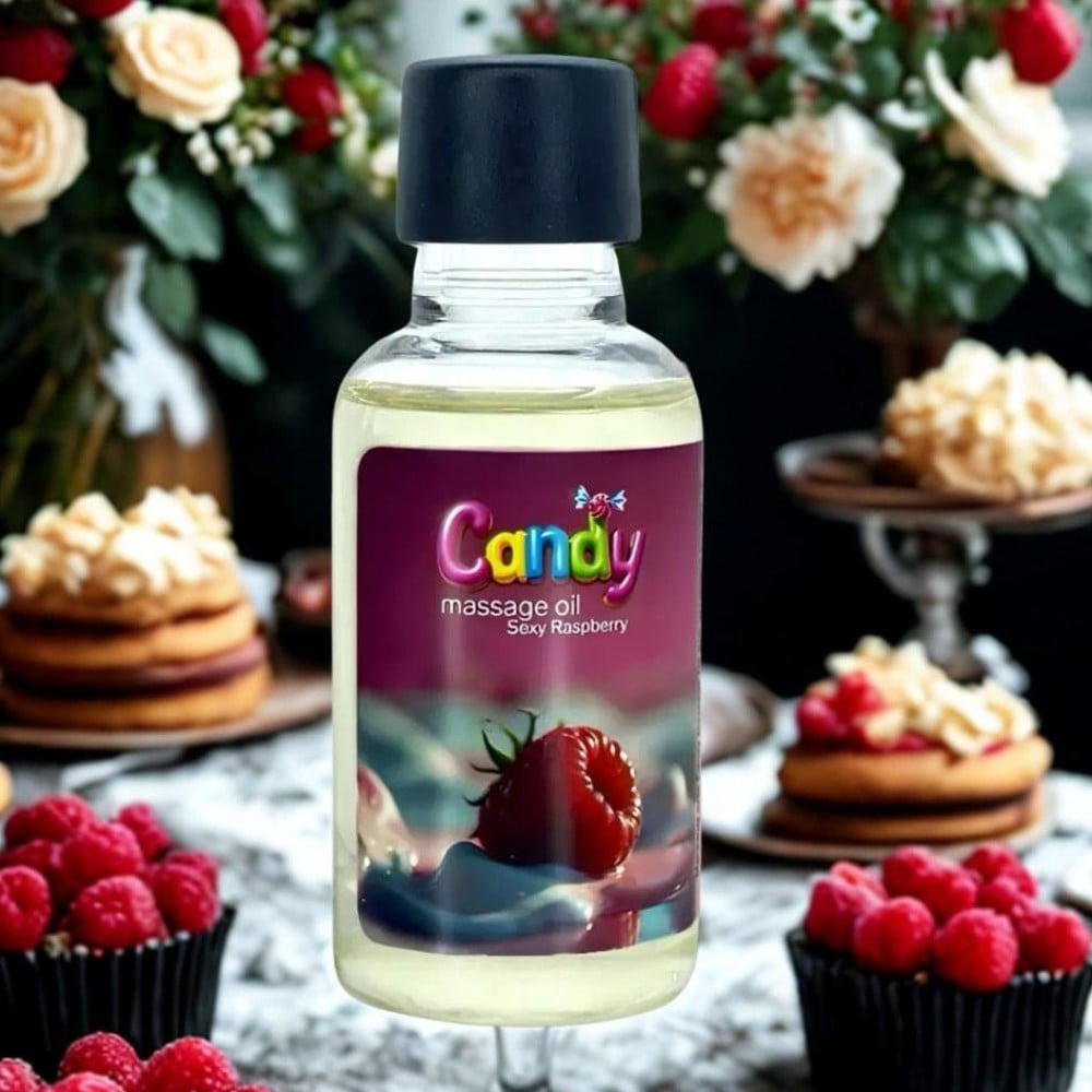 Массажное масло Candy Massage Oil Sexy Raspberry з ароматом малины, 50 мл Sex Aura Киев - изображение 2