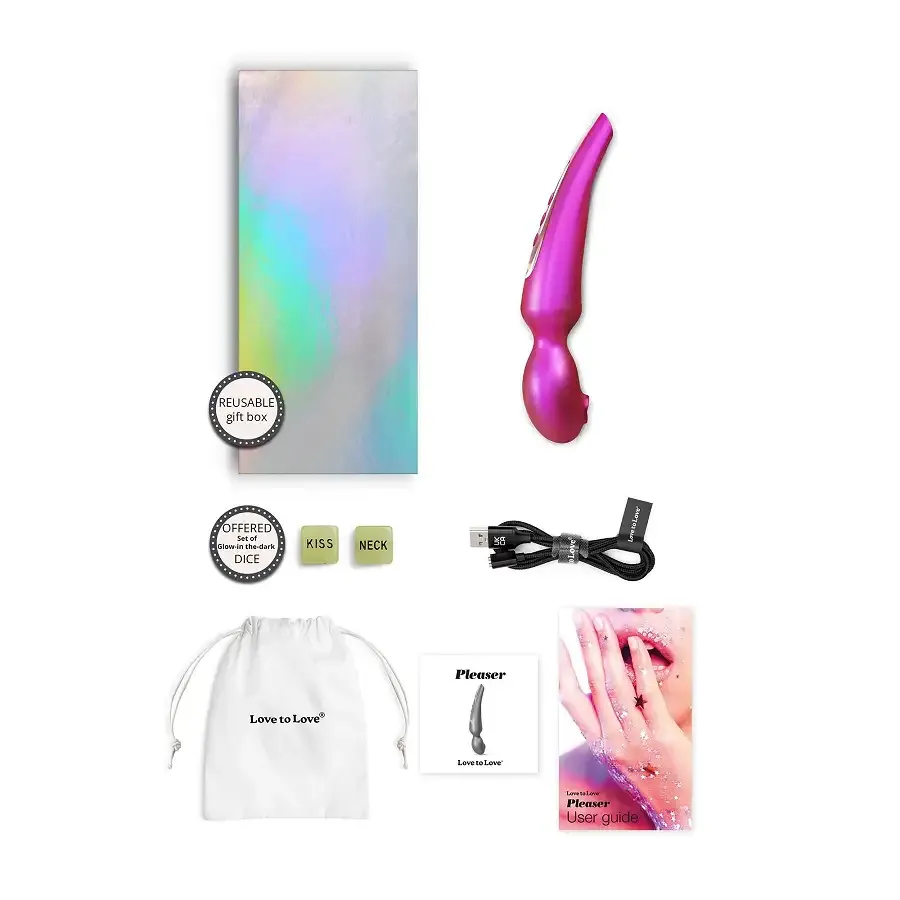 Стимулятор для клитора Love To Love Pleaser Iridescent Berry, эффект постукивания, 5 режимов Львов - изображение 7