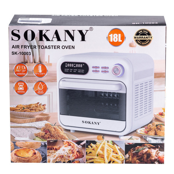 Аэрофритюр с духовкой SK-10003 1800–2000Вт, таймер 60 мин, температура 80–230°C, антипригарное покрытие Одесса - изображение 6