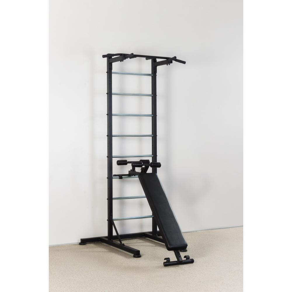 Шведская стенка передвижная Universal Black Pro универсальная без креплений скамья для пресса турник брусья Каменское - изображение 2